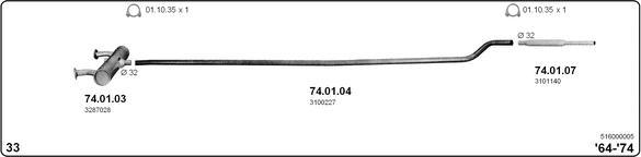 IMASAF 516000005 - Sistem de esapament allinparts.ro