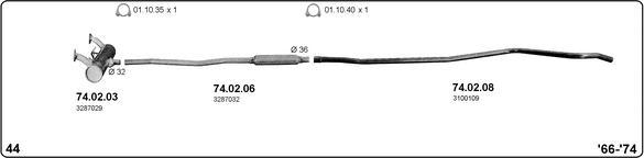IMASAF 516000006 - Sistem de esapament - allinparts.ro