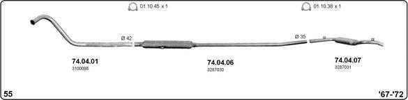 IMASAF 516000008 - Sistem de esapament allinparts.ro