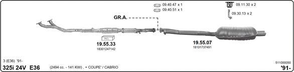 IMASAF 511000050 - Sistem de esapament - allinparts.ro