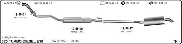 IMASAF 511000051 - Sistem de esapament - allinparts.ro