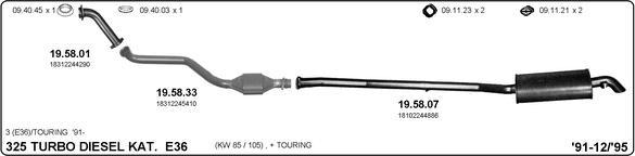 IMASAF 511000052 - Sistem de esapament - allinparts.ro