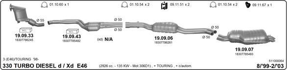 IMASAF 511000064 - Sistem de esapament - allinparts.ro