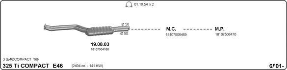 IMASAF 511000066 - Sistem de esapament - allinparts.ro