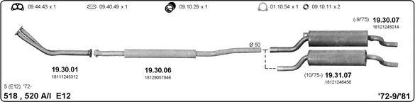 IMASAF 511000067 - Sistem de esapament - allinparts.ro