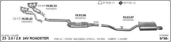 IMASAF 511000004 - Sistem de esapament - allinparts.ro