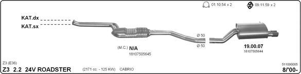IMASAF 511000005 - Sistem de esapament - allinparts.ro