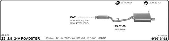 IMASAF 511000006 - Sistem de esapament - allinparts.ro