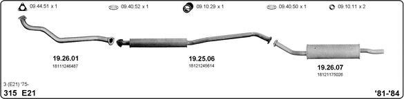 IMASAF 511000008 - Sistem de esapament - allinparts.ro