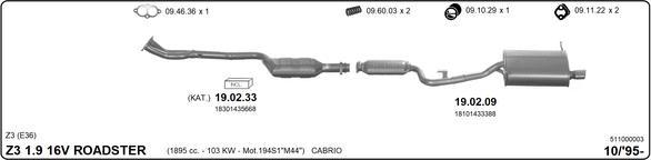 IMASAF 511000003 - Sistem de esapament - allinparts.ro