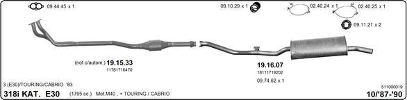 IMASAF 511000019 - Sistem de esapament - allinparts.ro