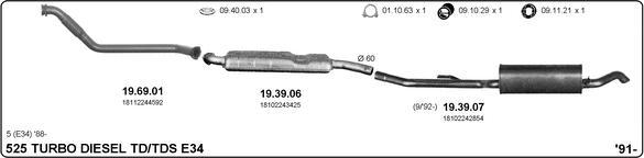 IMASAF 511000087 - Sistem de esapament - allinparts.ro