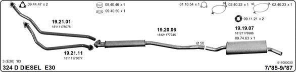IMASAF 511000030 - Sistem de esapament - allinparts.ro