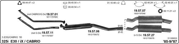 IMASAF 511000033 - Sistem de esapament - allinparts.ro
