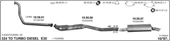 IMASAF 511000032 - Sistem de esapament - allinparts.ro