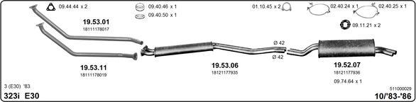 IMASAF 511000029 - Sistem de esapament - allinparts.ro