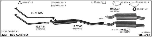 IMASAF 511000025 - Sistem de esapament - allinparts.ro