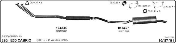 IMASAF 511000026 - Sistem de esapament - allinparts.ro