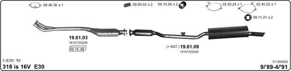 IMASAF 511000020 - Sistem de esapament - allinparts.ro