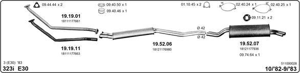 IMASAF 511000028 - Sistem de esapament - allinparts.ro