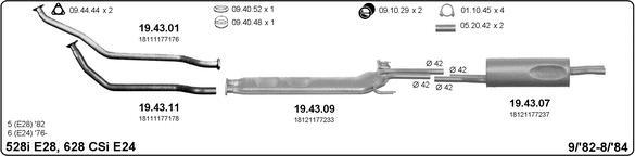 IMASAF 511000076 - Sistem de esapament - allinparts.ro