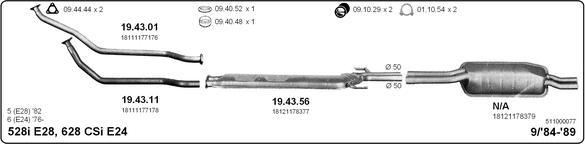 IMASAF 511000077 - Sistem de esapament - allinparts.ro