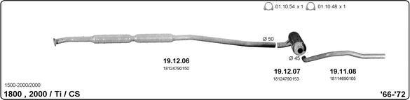 IMASAF 511000105 - Sistem de esapament - allinparts.ro