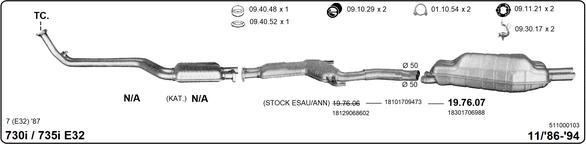 IMASAF 511000103 - Sistem de esapament - allinparts.ro