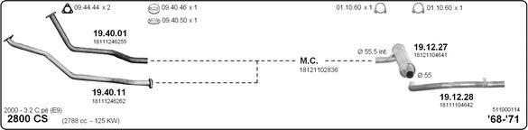 IMASAF 511000114 - Sistem de esapament - allinparts.ro