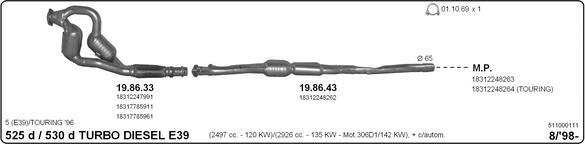 IMASAF 511000111 - Sistem de esapament - allinparts.ro