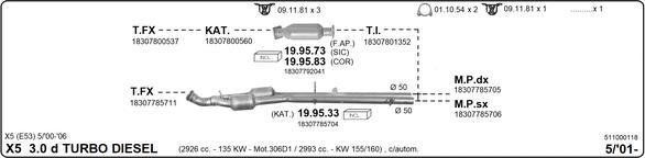IMASAF 511000118 - Sistem de esapament - allinparts.ro
