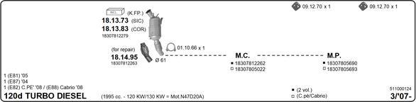 IMASAF 511000124 - Sistem de esapament - allinparts.ro