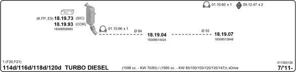 IMASAF 511000126 - Sistem de esapament - allinparts.ro