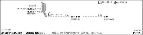 IMASAF 511000127 - Sistem de esapament - allinparts.ro