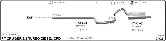 IMASAF 513000004 - Sistem de esapament - allinparts.ro