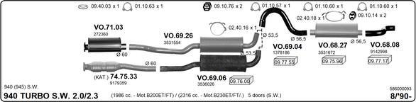IMASAF 586000093 - Sistem de esapament - allinparts.ro