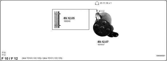 IMASAF 586000001 - Sistem de esapament allinparts.ro