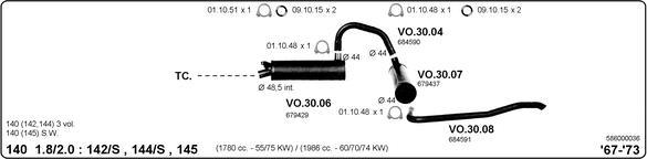 IMASAF 586000036 - Sistem de esapament allinparts.ro