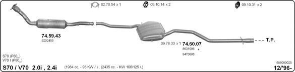IMASAF 586000025 - Sistem de esapament allinparts.ro