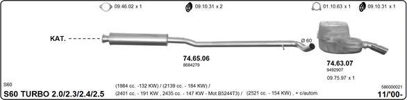 IMASAF 586000021 - Sistem de esapament - allinparts.ro