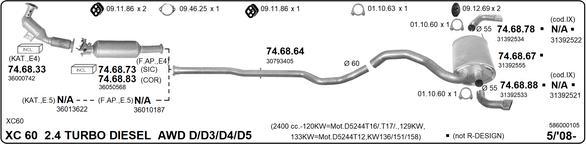 IMASAF 586000105 - Sistem de esapament - allinparts.ro
