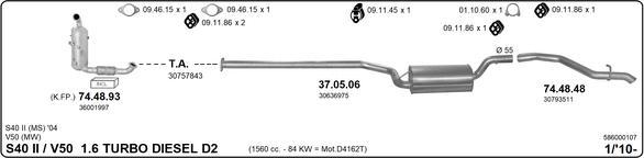 IMASAF 586000107 - Sistem de esapament - allinparts.ro