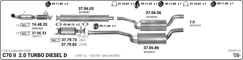 IMASAF 586000110 - Sistem de esapament allinparts.ro