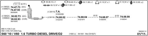 IMASAF 586000112 - Sistem de esapament - allinparts.ro