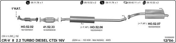 IMASAF 533000050 - Sistem de esapament - allinparts.ro