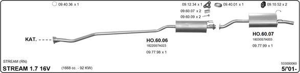IMASAF 533000060 - Sistem de esapament - allinparts.ro