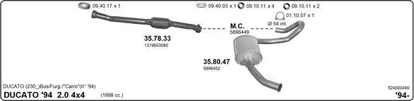 IMASAF 524000490 - Sistem de esapament allinparts.ro