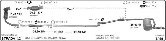 IMASAF 524000444 - Sistem de esapament allinparts.ro