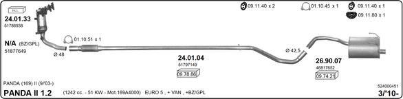 IMASAF 524000451 - Sistem de esapament allinparts.ro