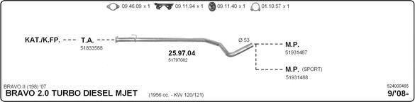 IMASAF 524000465 - Sistem de esapament - allinparts.ro